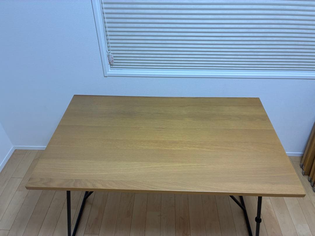 無印良品 折りたたみテーブル 幅120cm オーク材