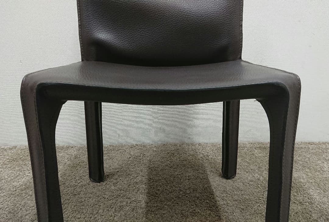 正規品 カッシーナ エンボス型押 本革 412 CAB キャブ チェア-2