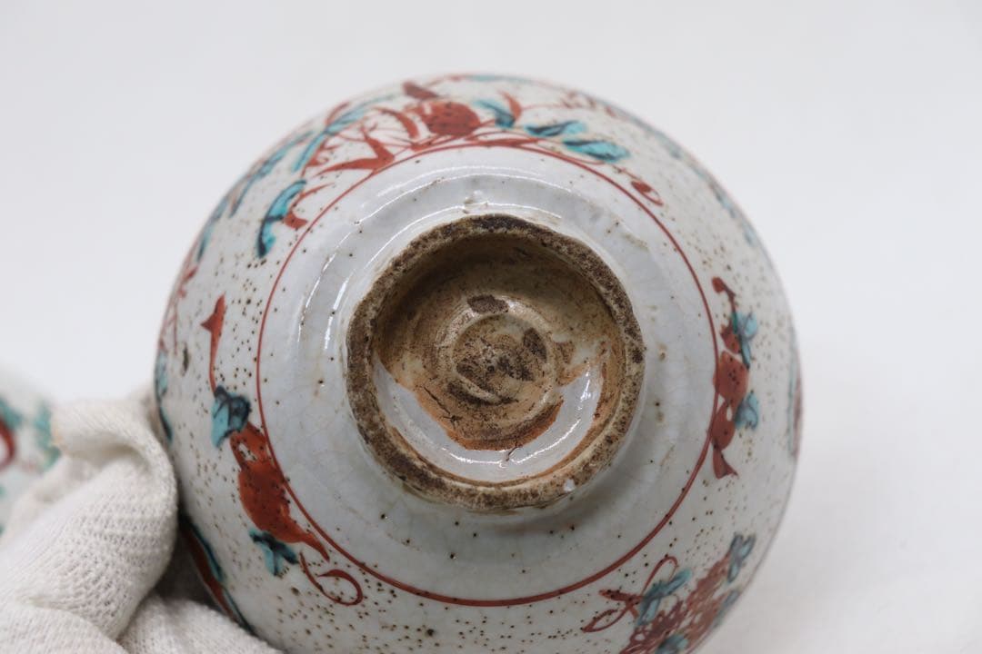 中国　明時代　呉須蓋茶碗　送料込み250108