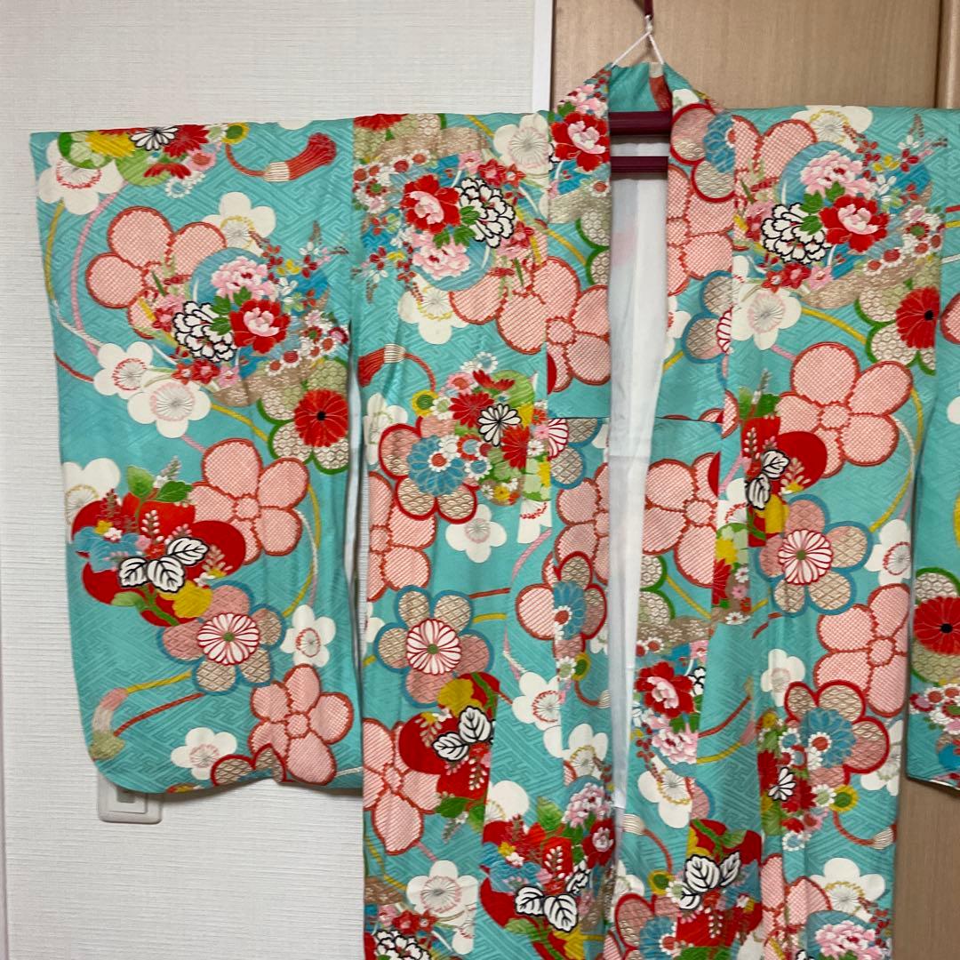 アンティーク　女の子　子供着物　大正ロマン　七五三　十三詣り着物