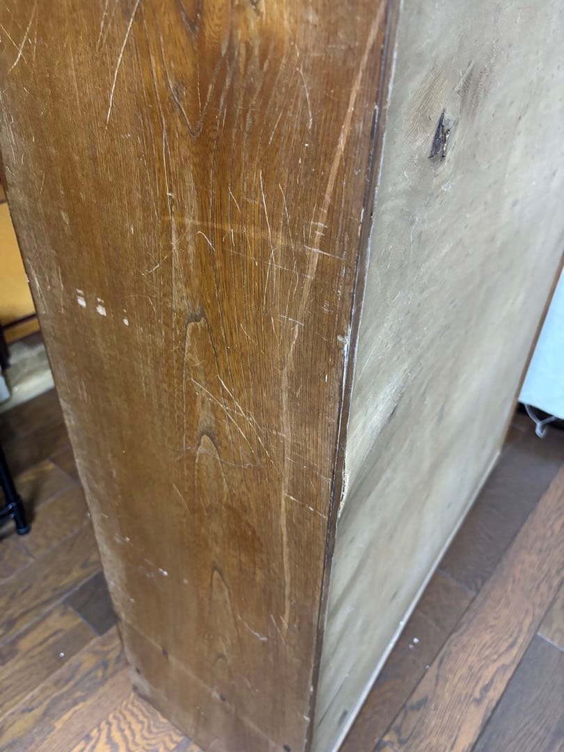 木製キャビネット ガラス扉付き　アンティーク　ヴィンテージ レトロ