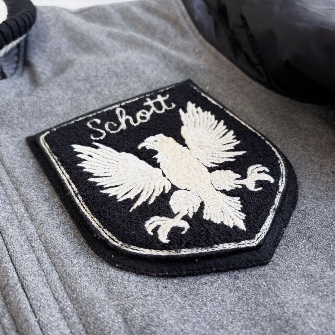【schott】Wool nylon stadium jacket