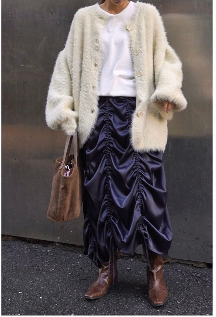 room306contemporaryシャギーニットカーディガン