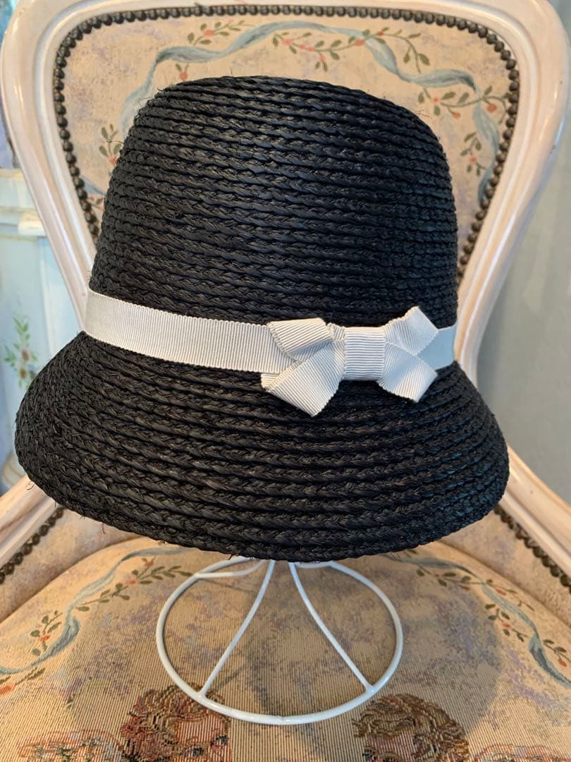 ヘレンカミンスキー　ラフィアハット 麦わら帽子　黒