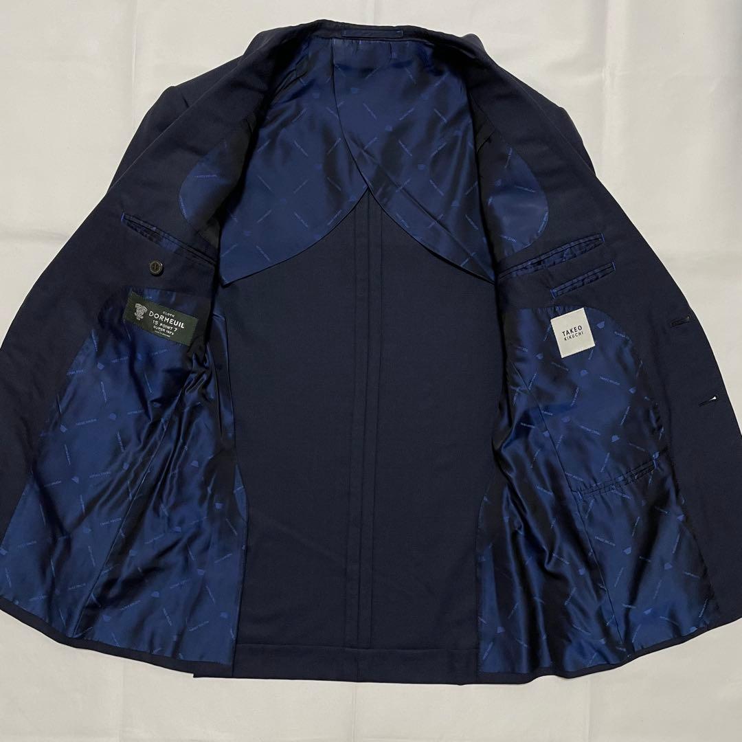 極美品✨️タケオキクチ DORMEUIL スーツ 紺 ネイビー super 160