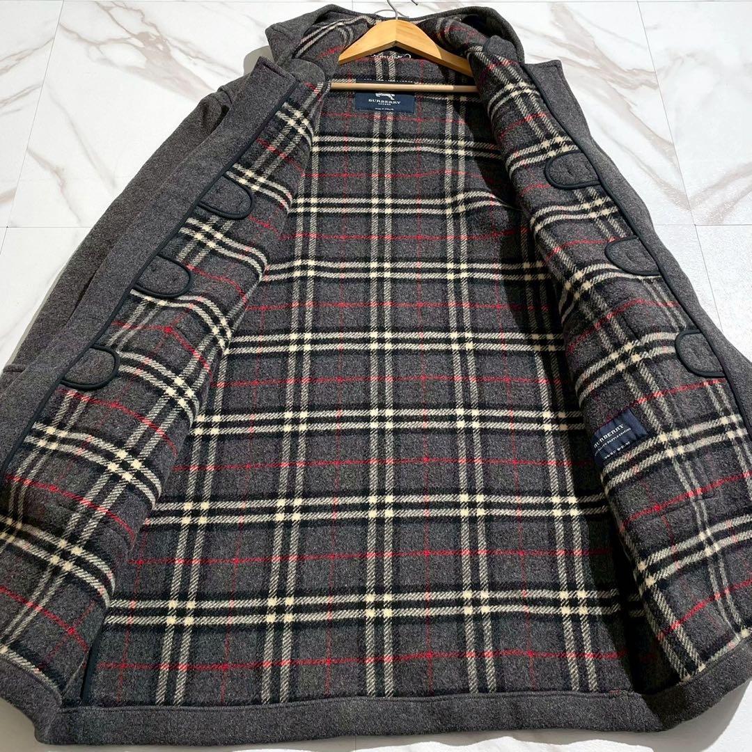 【極美品✨】バーバリーロンドン ダッフルコート ノバチェック メンズ グレー