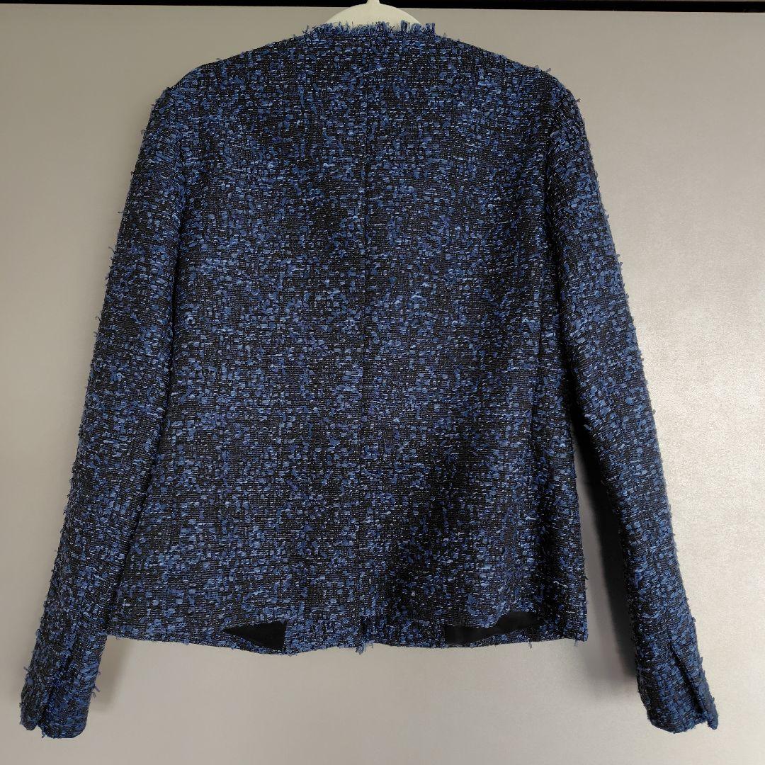 theory luxe ノーカラージャケット ダークブルー