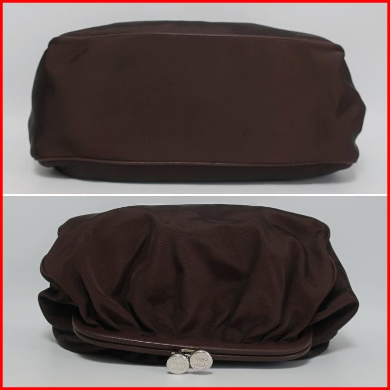 正規品 セリーヌ CELINE 特大ポーチ クラッチ がま口 トリオンフ 保存袋