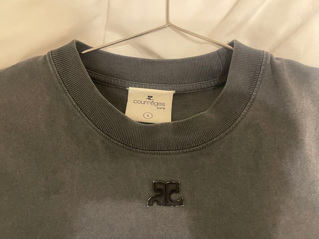 courreges クレージュ Ｔシャツ クロップド ショート丈　グレー