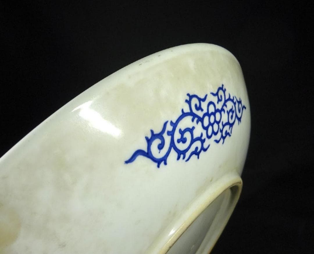 時代物 古伊万里 染錦 大皿 飾り皿 幅約45cm 古陶磁 t123134