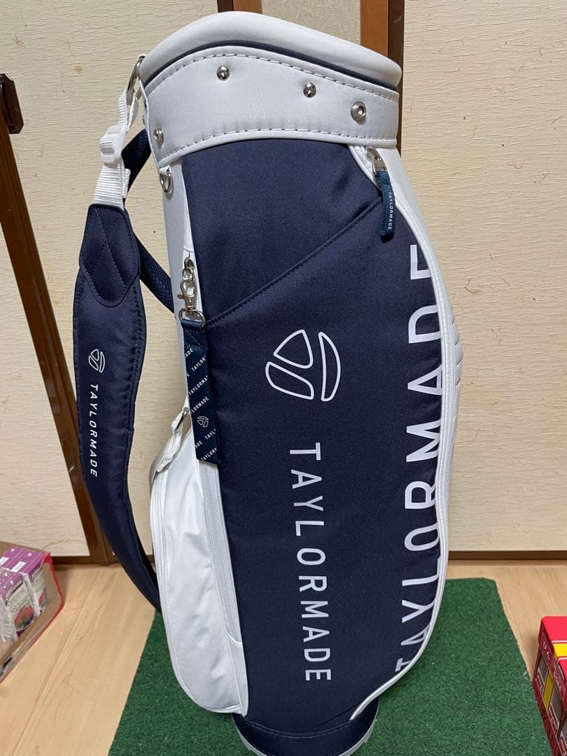 TAYLORMADE ゴルフキャディバッグ ネイビー/ホワイト