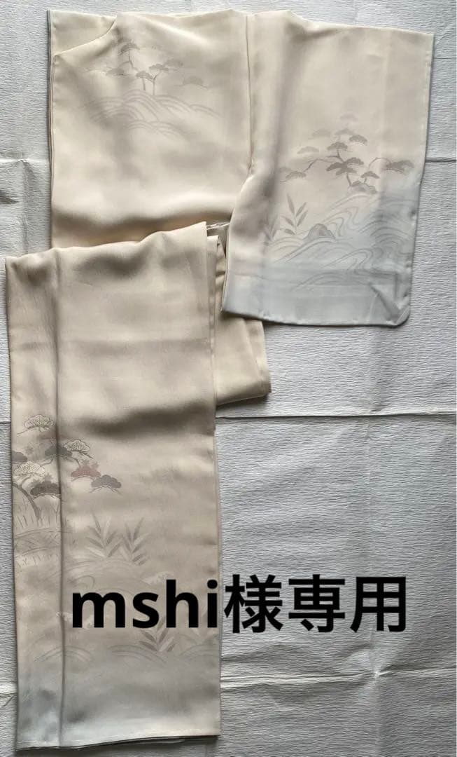 mshi【しつけ付き】付け下げ 象牙色〜薄水色 身丈154 裄丈61