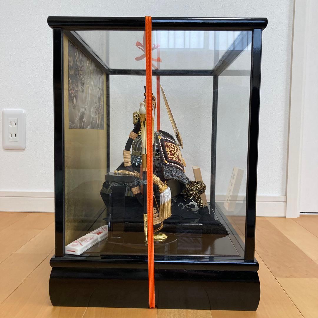 【状態良好】五月人形　兜　ガラスケース付　織田信長　こどもの日