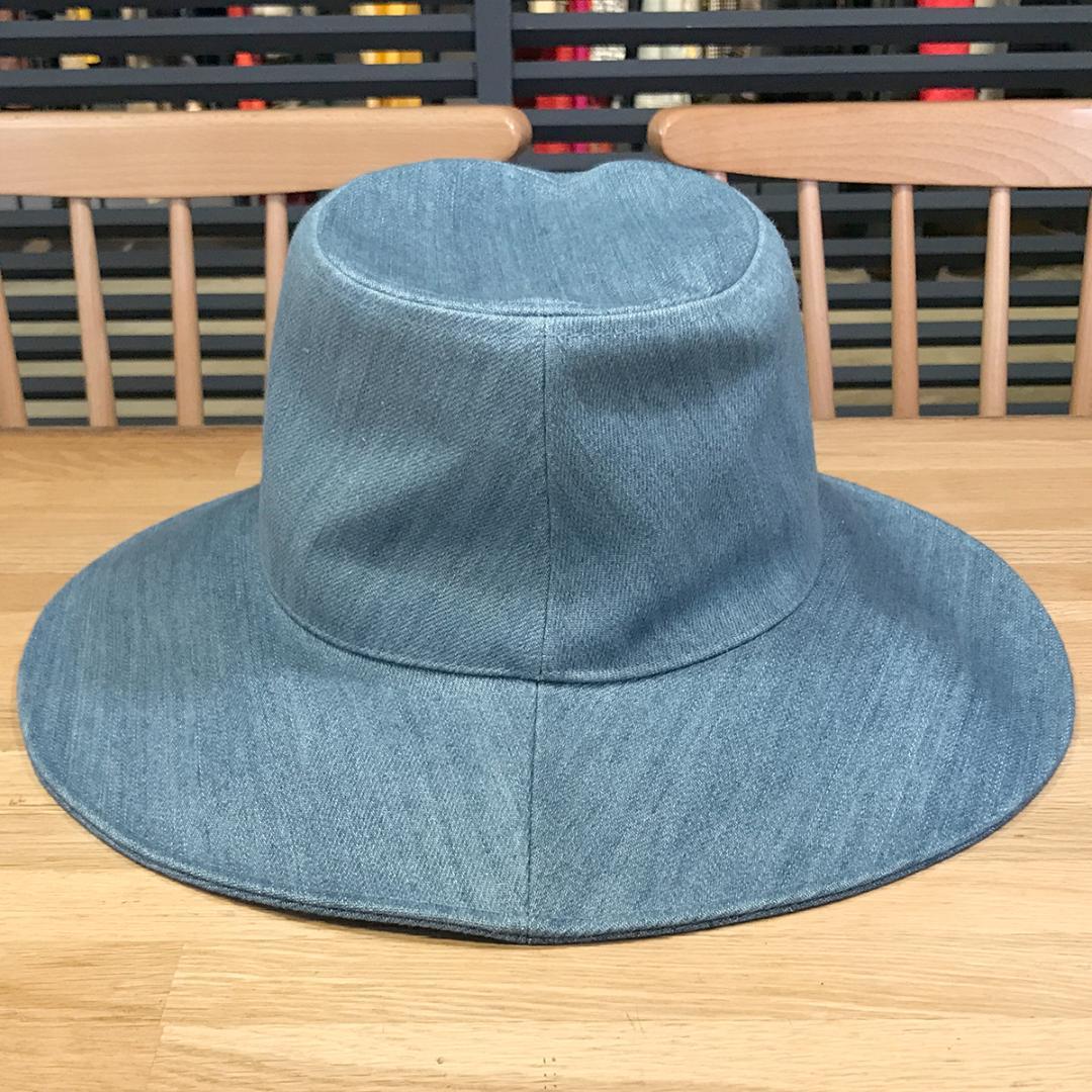 新品同様 エルメス セリエボタン デニムハット バケットハット 56 レディース