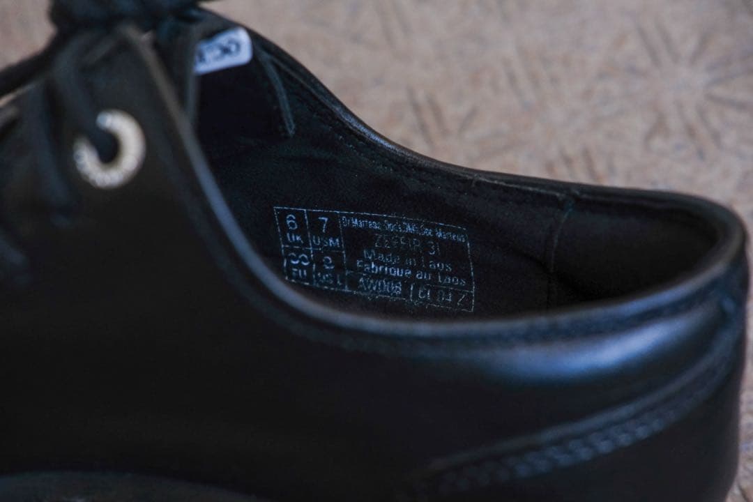 ドクターマーチン Zeffir 3i/3ホール　ブラック