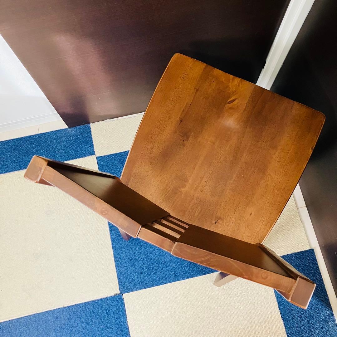 【美品】ダイニングチェア 椅子 2脚セット 完成品 木製 タモ材 送料無料 茶色