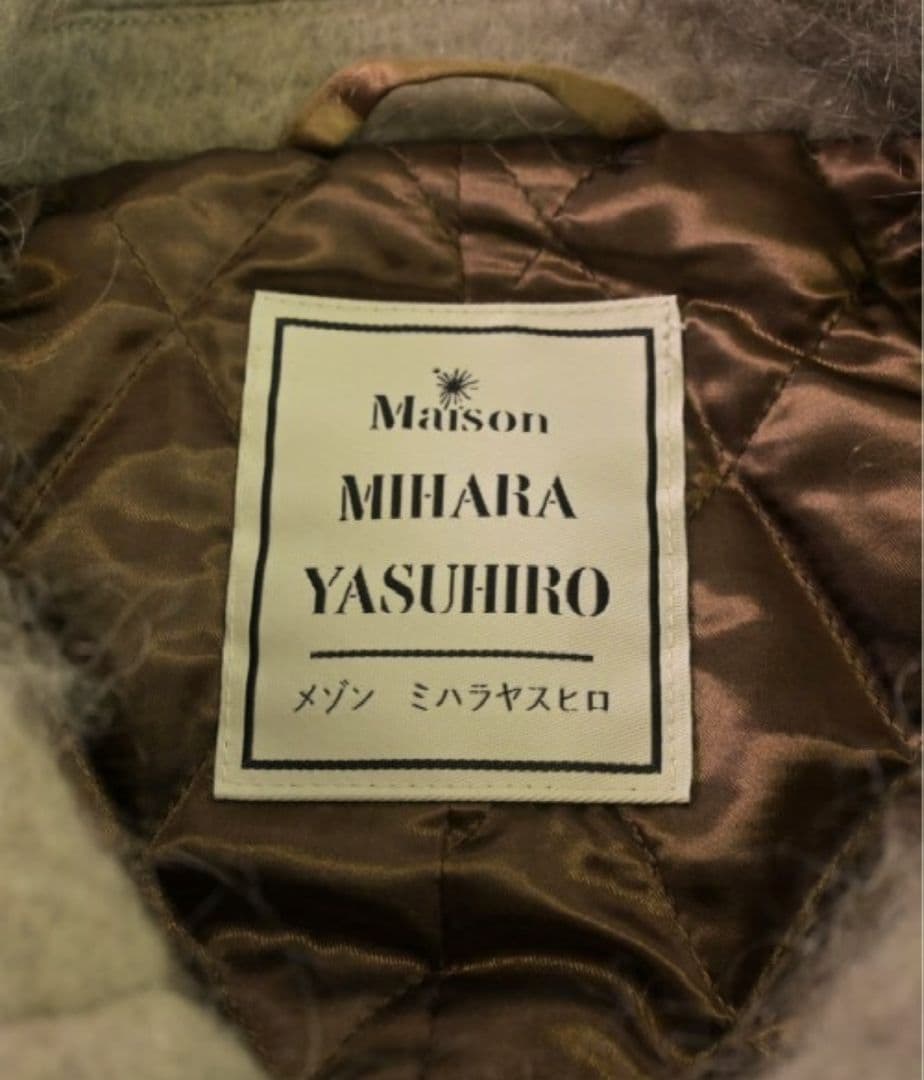 オ*ケ様 MIHARAYASUHIRO モヘア ウール レイヤード コート ジャ
