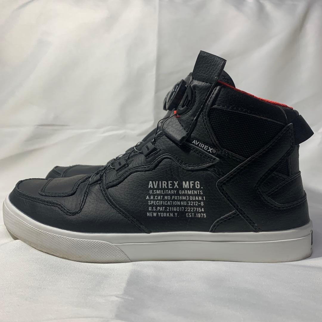 AVIREX ハイカットスニーカー ブラック　ボア　27cm