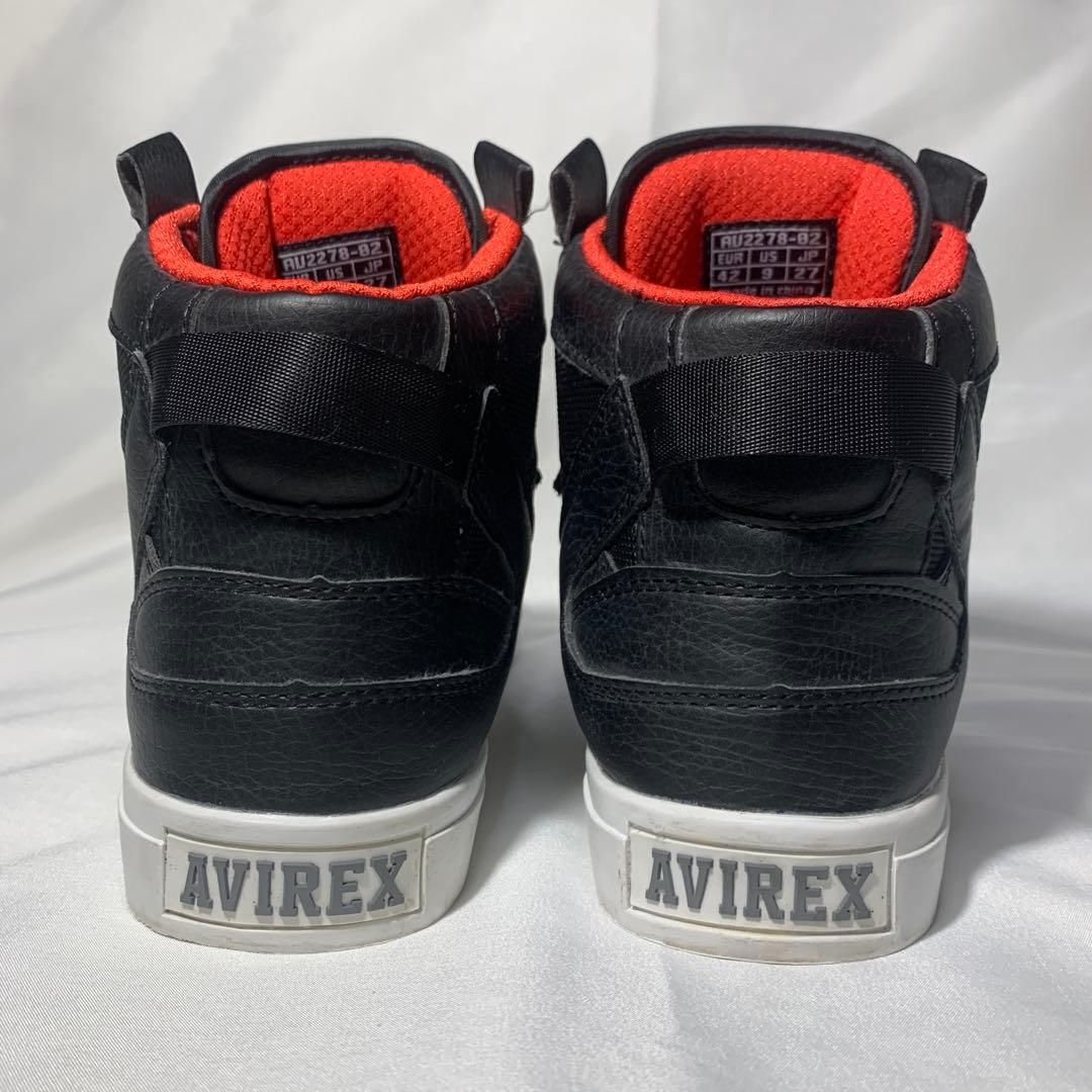 AVIREX ハイカットスニーカー ブラック　ボア　27cm