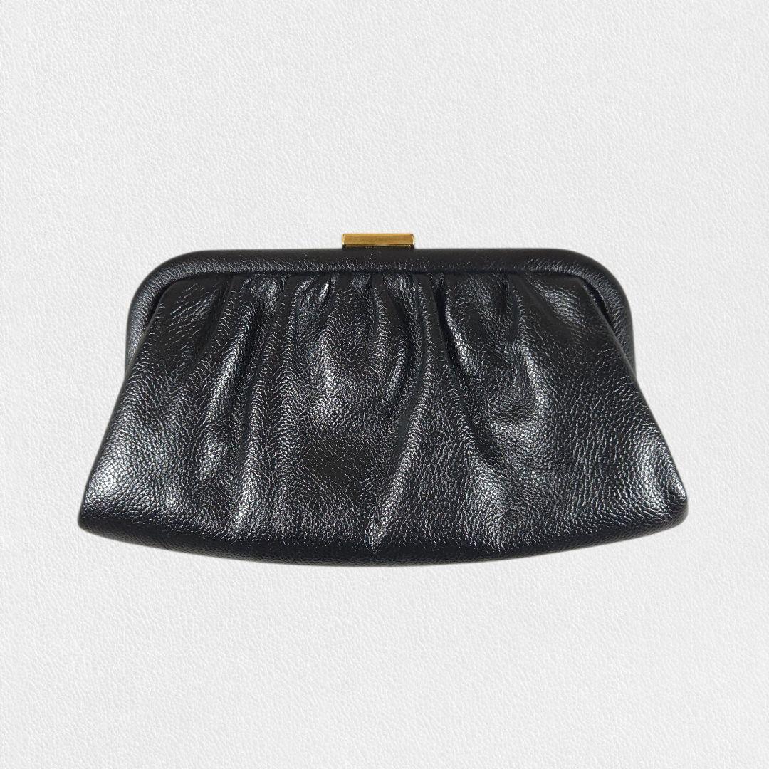 バッグ BALENCIAGA Black Leather Clutch Bag