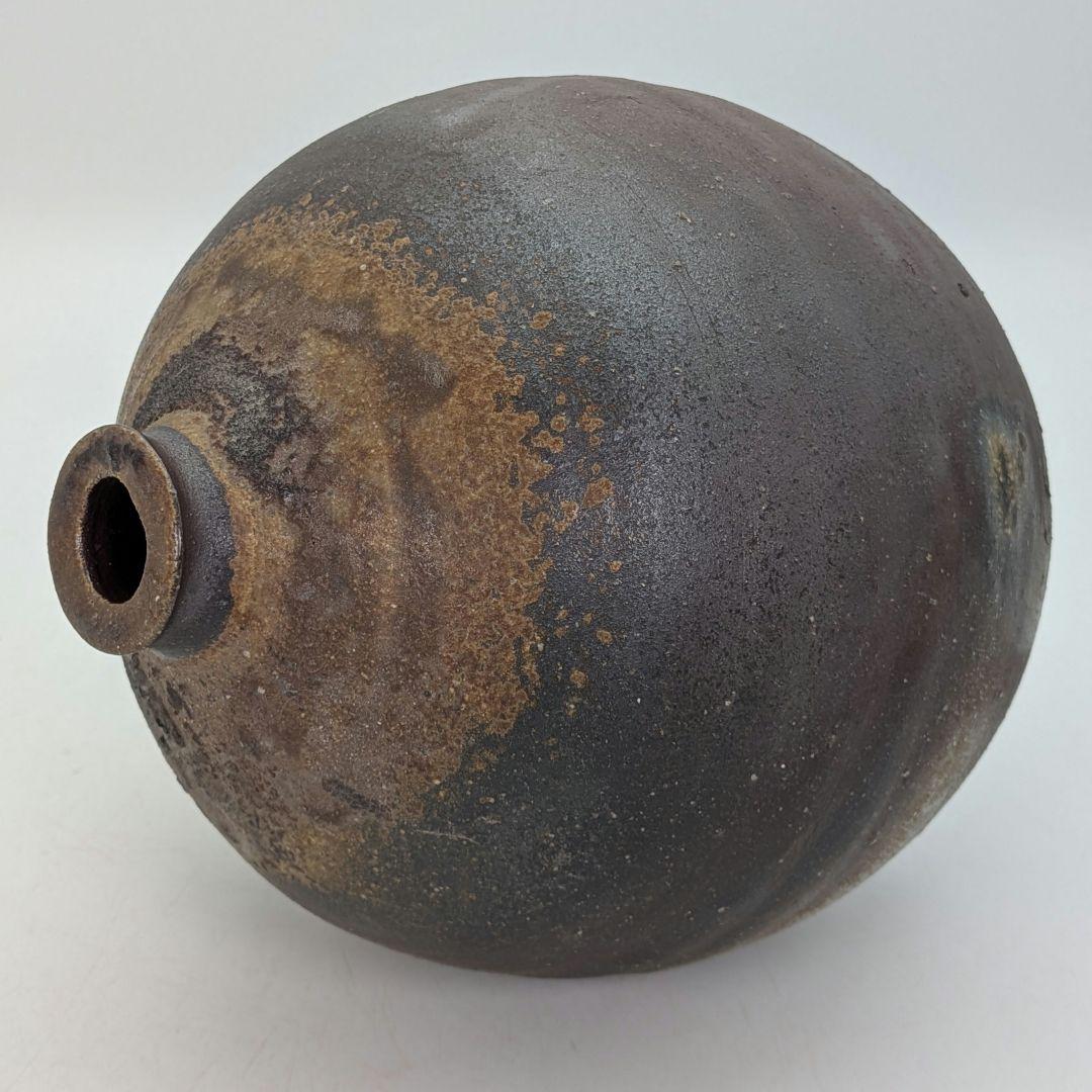 人間国宝 藤原雄 備前焼 一輪花生 用心箱 花入 花瓶 花器 フラワーベース 壺