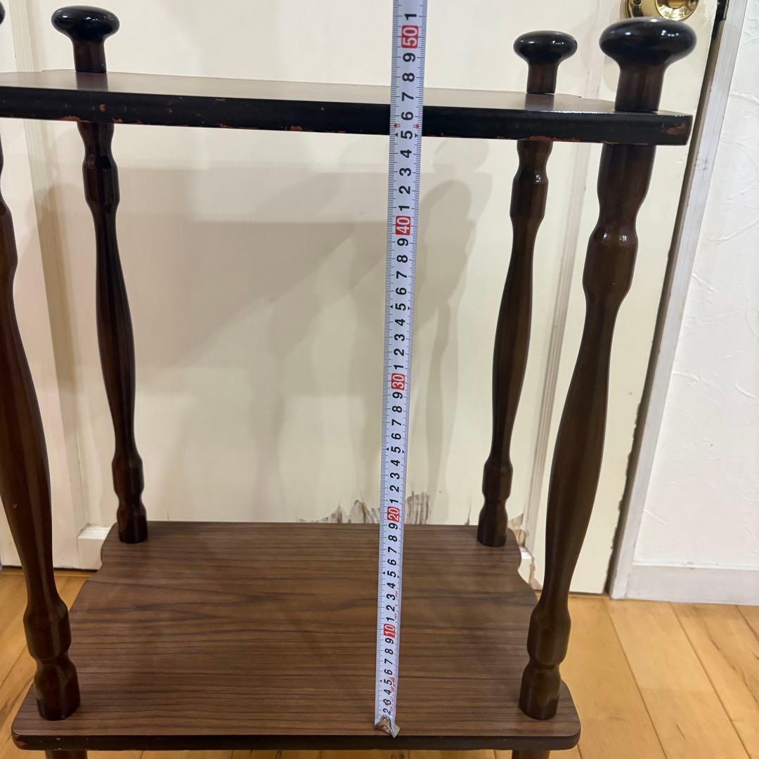 ☆昭和レトロ☆ 飾り棚　キャスター付き　アンティーク　ナジコ　ヤナカ