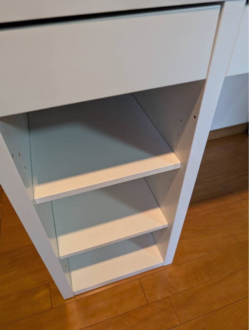【送料込】IKEA ミッケ ホワイト パソコンデスク 収納棚シェルフ 学習机