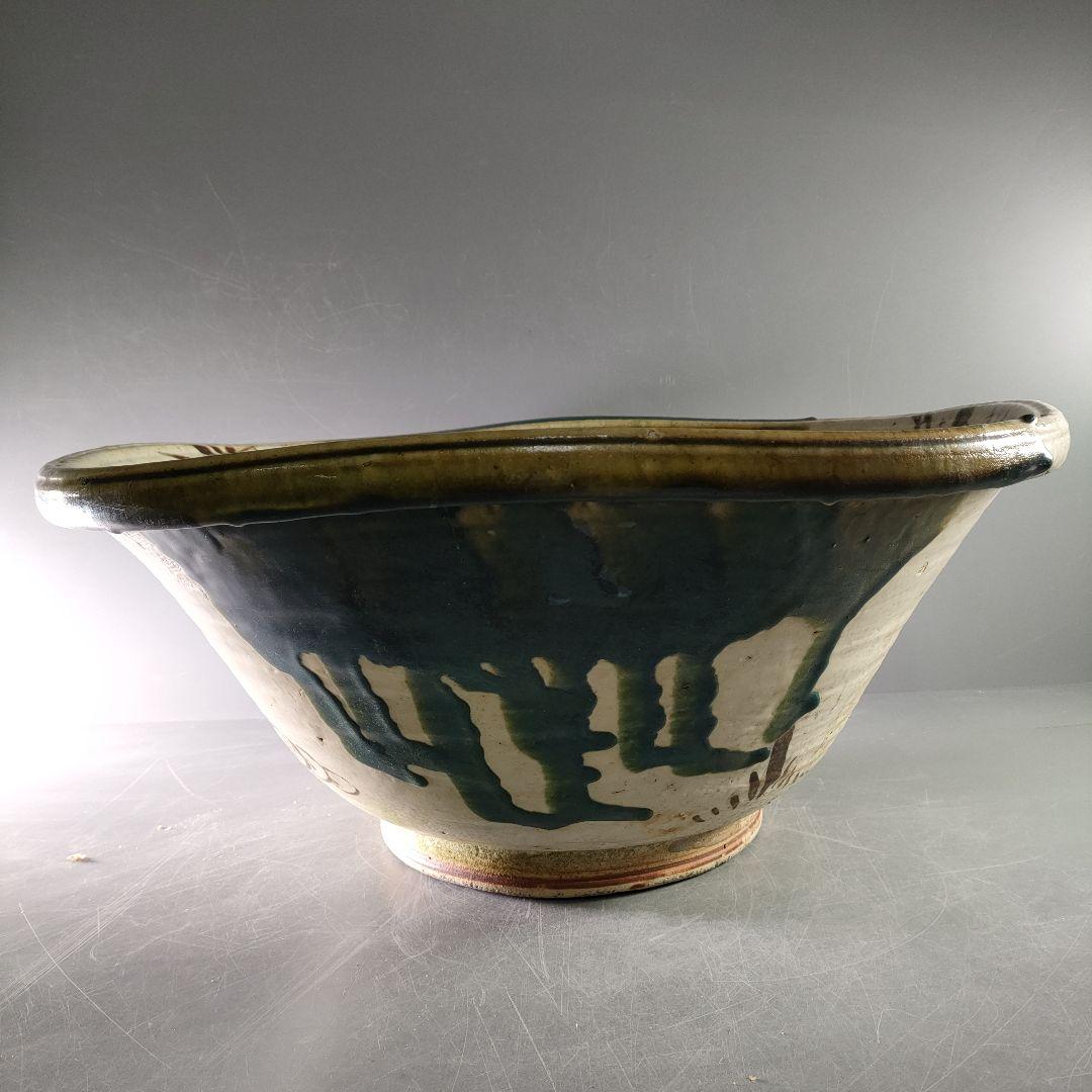 A887-4/織部大鉢/盛鉢/飾鉢/向付/