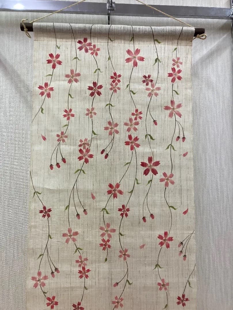 A3 高級な麻のタペストリー　TK14 雛飾り　ひな人形コンパクト雛タペストリー