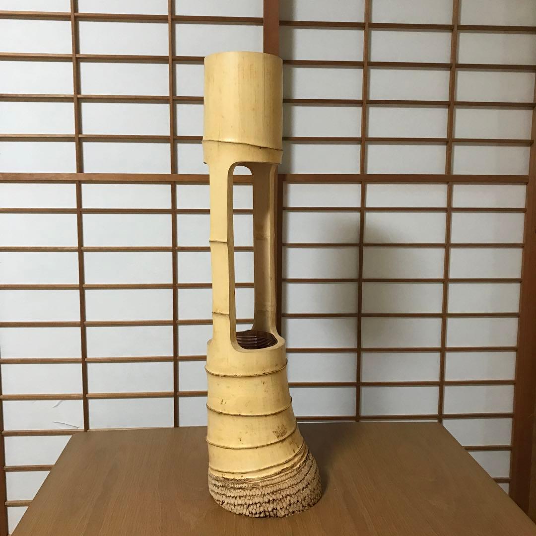 竹　二重切　花入れ　③