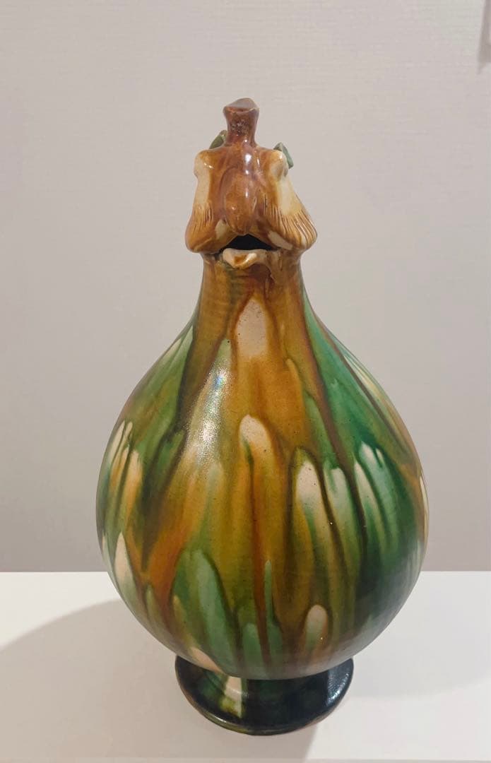 唐三彩鳳首執壺　陶芸　骨董品　古美術