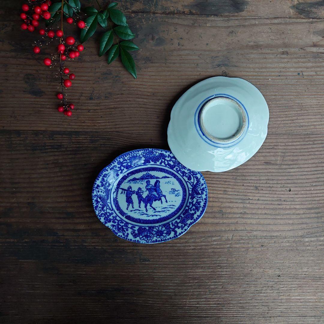 【ご成約】古伊万里 色絵金彩 花鳥図 花縁 5寸なます皿と骨董の器 おまとめ