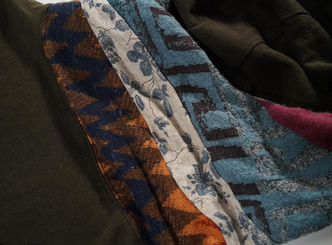 KAPITAL ヒッピー パッチワーク フード カットソー 0サイズ XS