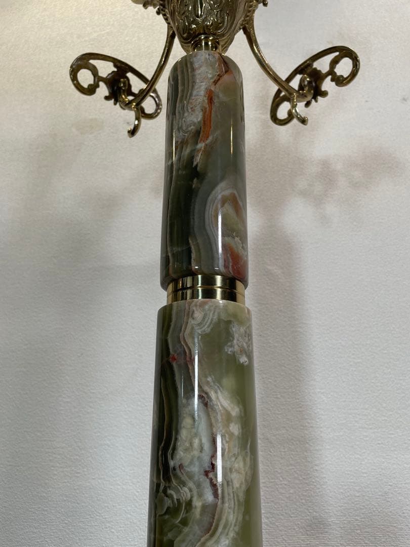 エレガント 天然石 ポールハンガー イタリアンクラシック マーブル オニキス