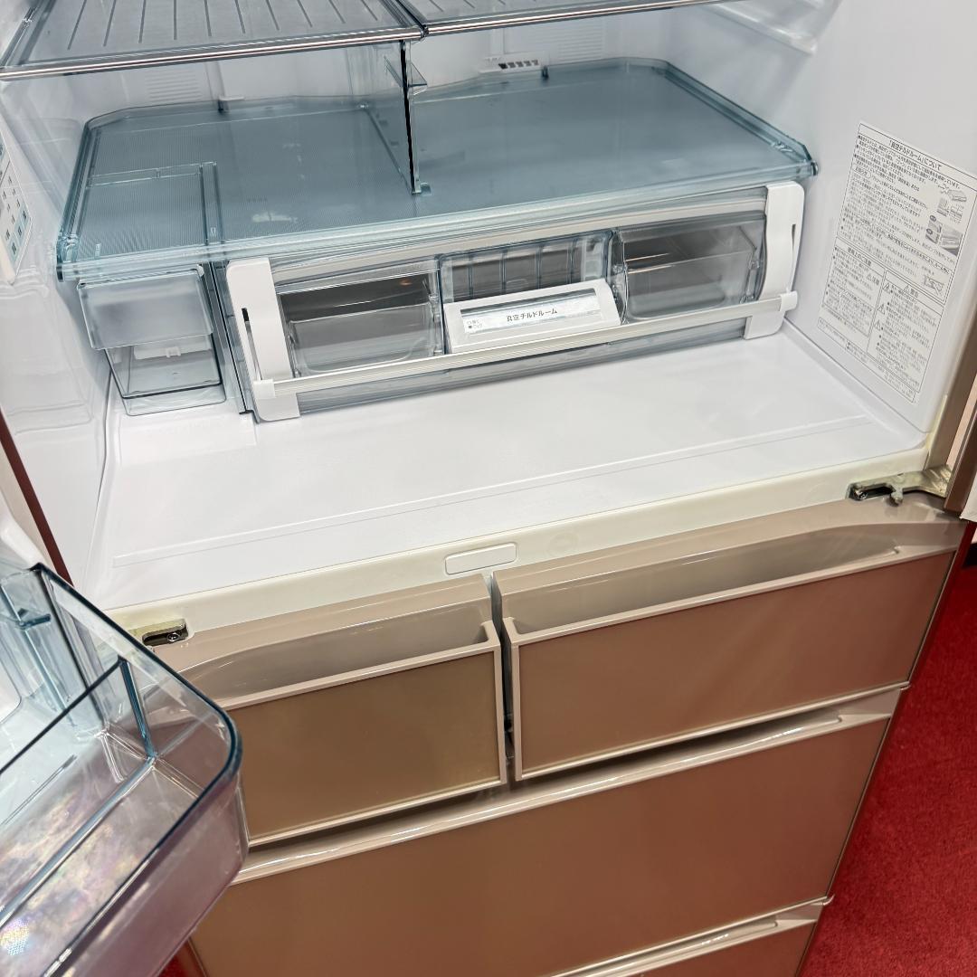 23区送料無料　美品日立6ドア冷蔵庫　2019年製475L　洗浄/除菌済み