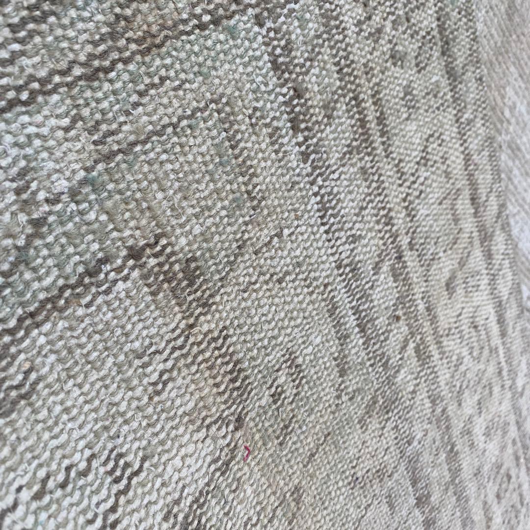 最終値下げ❣️ウール100%シャビ　アンティーク風ラグ