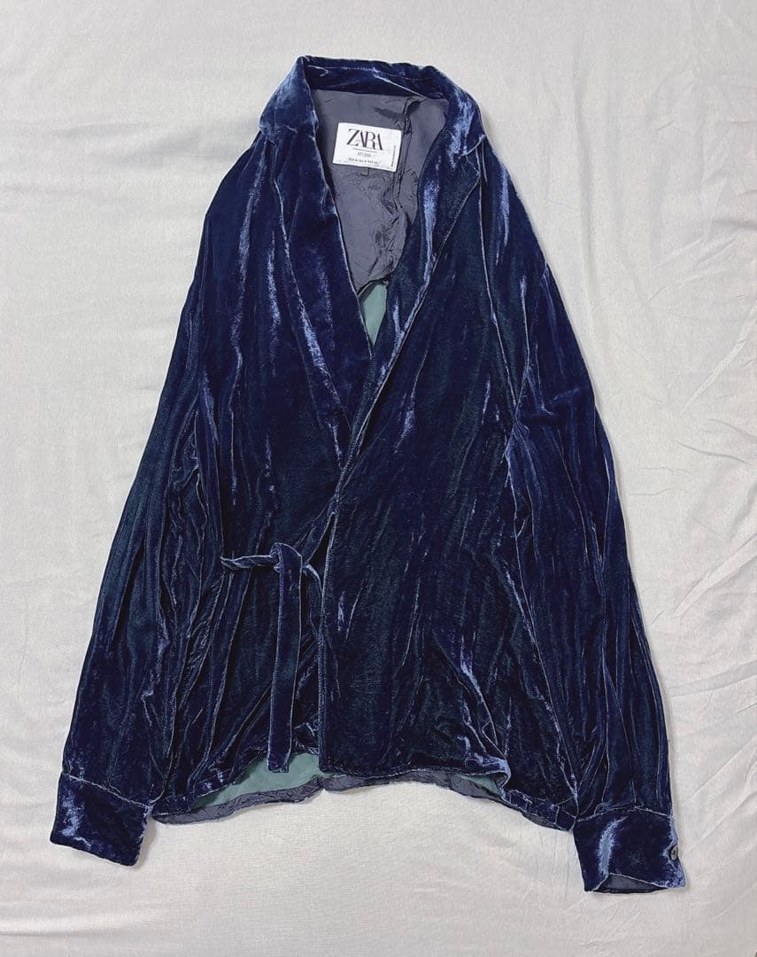 早い者勝ち　ZARA STUDIO ベルベット セットアップ 上下 シルク M