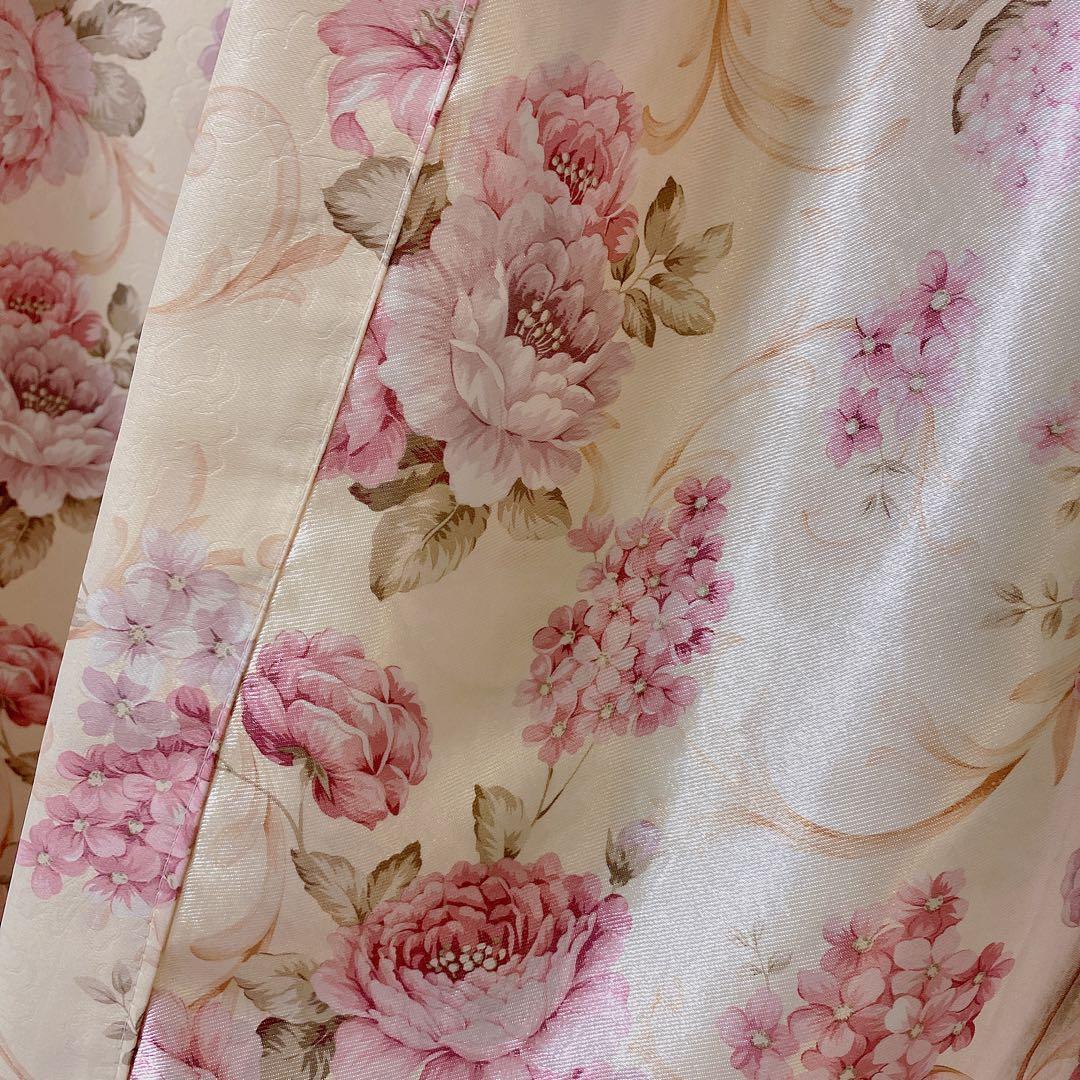 北欧 両面柄 ヨーロピアン オーダー フローラル 花柄 幅195 オーダーメイド