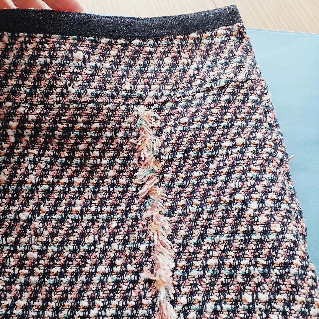 familiar　ツイードスーツフォーマル　卒園　入学式　130　ブローチつき