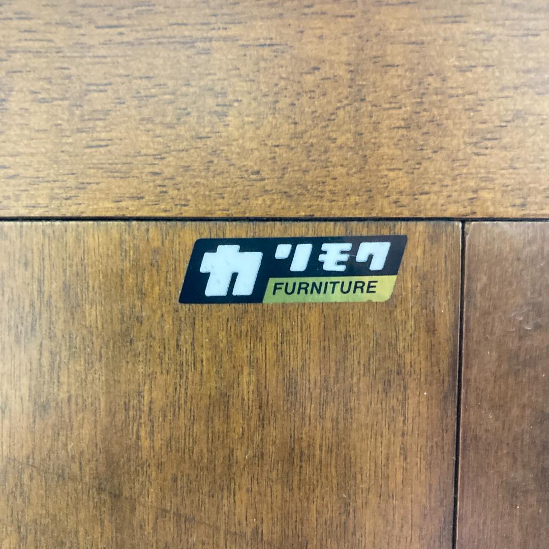 【オールドカリモク】コーナーキャビネット　ガラスキャビネット　ラック　飾り棚