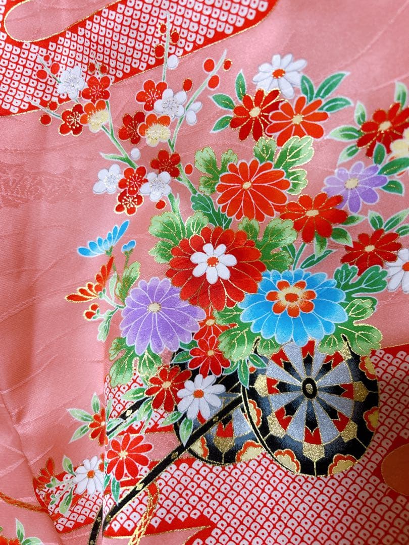 レトロ正絹♡七五三　7歳　女の子　フルセット　一式　ピンク