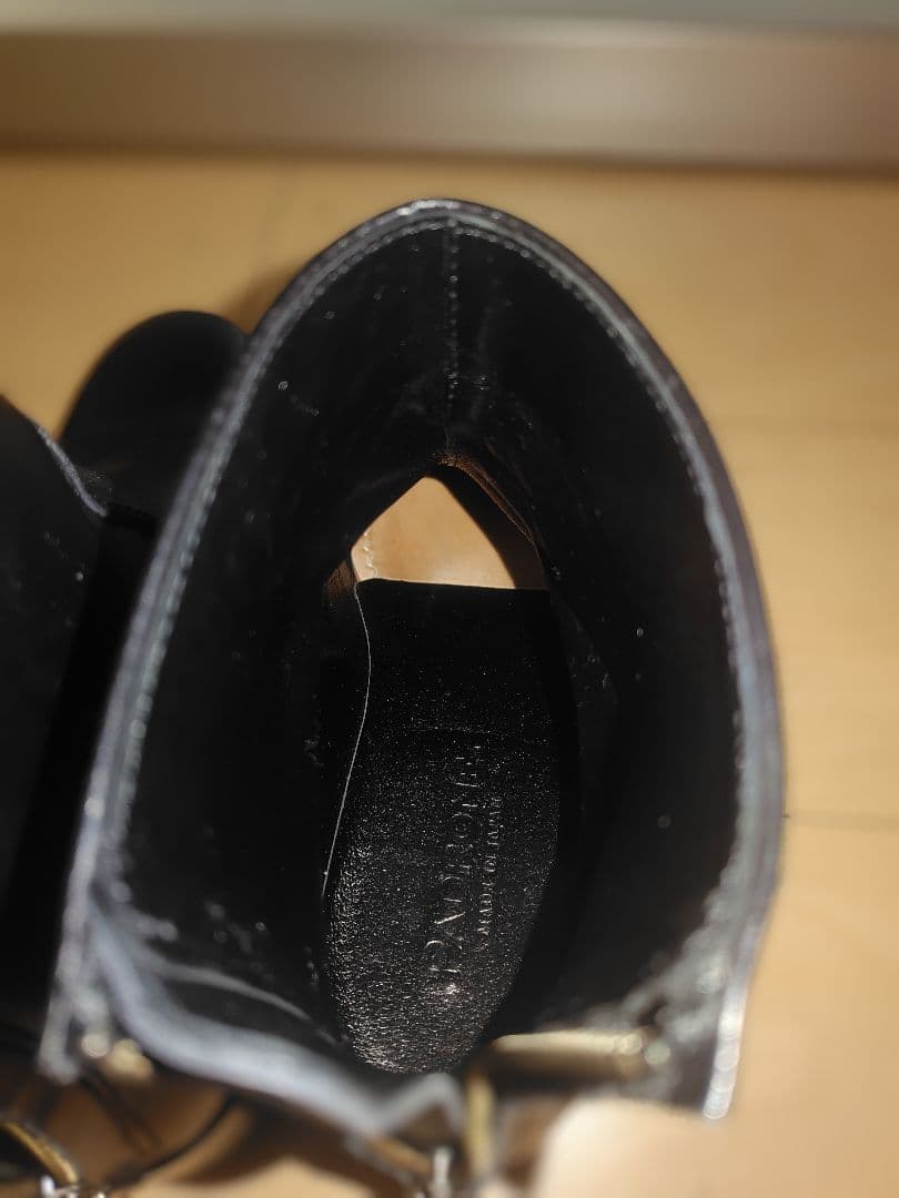 PADRONE パドローネ バックジップレザーヒールブーツ 40