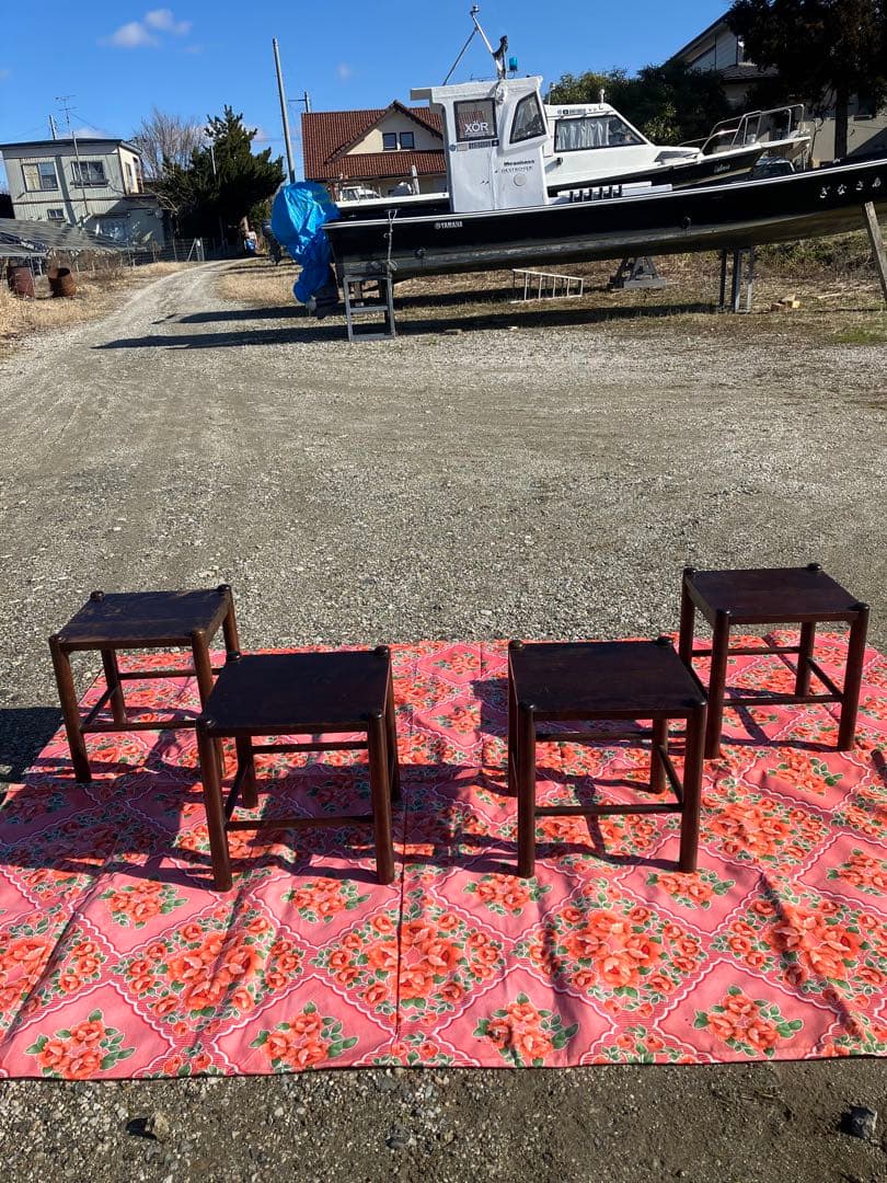 アンティーク 北海道民芸 スツール チェア 椅子　イス ヴィンテージ ③