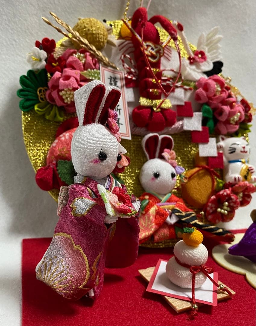 ちりめん細工　午年正月飾り　No.685