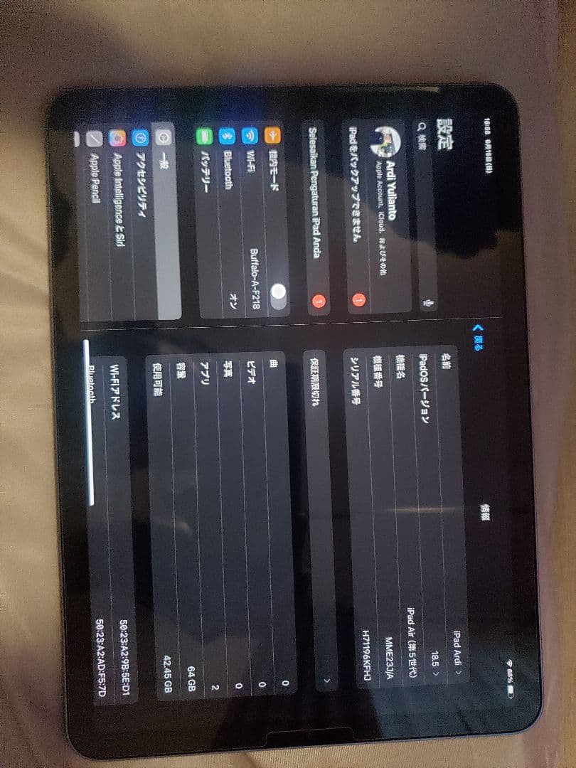 Apple iPad 10.9インチ パープル 本体