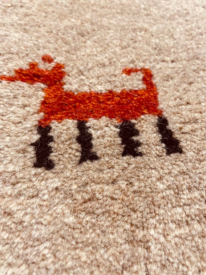 ギャッベ大判期間3Ｗ美品ペルシャ絨毯