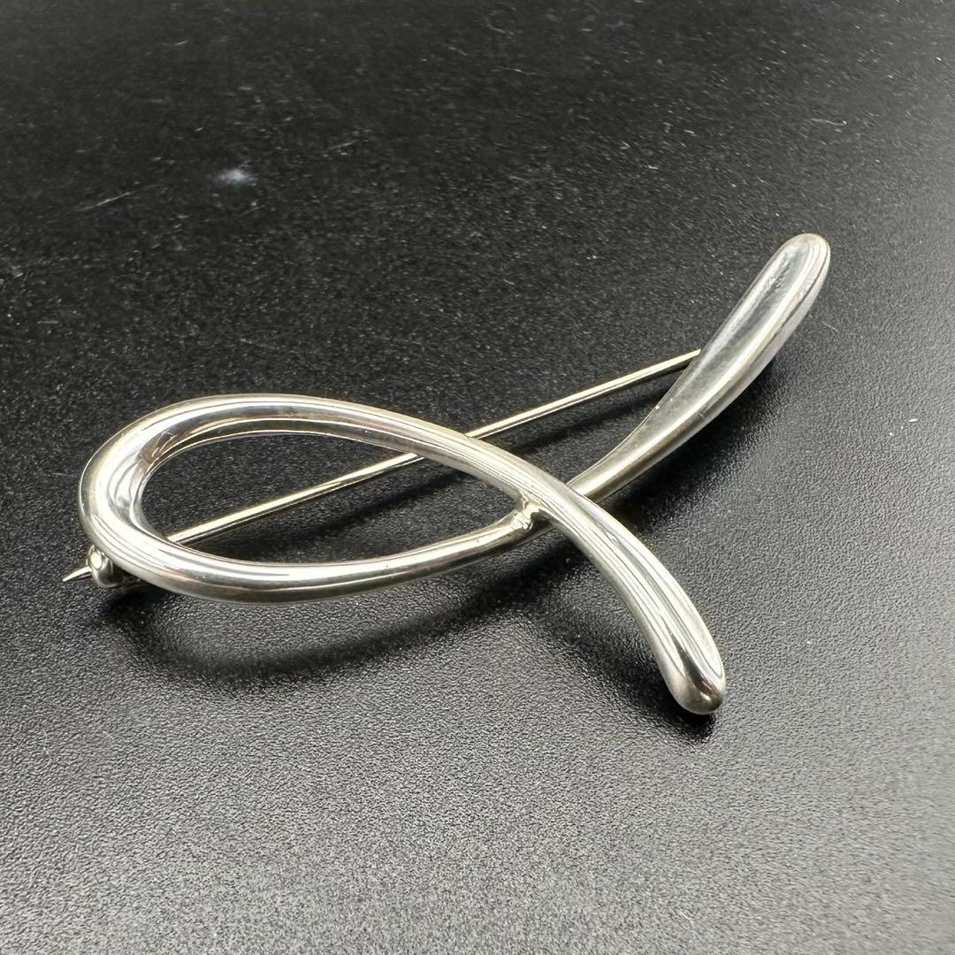 極美品✨　ティファニー　ブローチ　イニシャル　シルバー　090