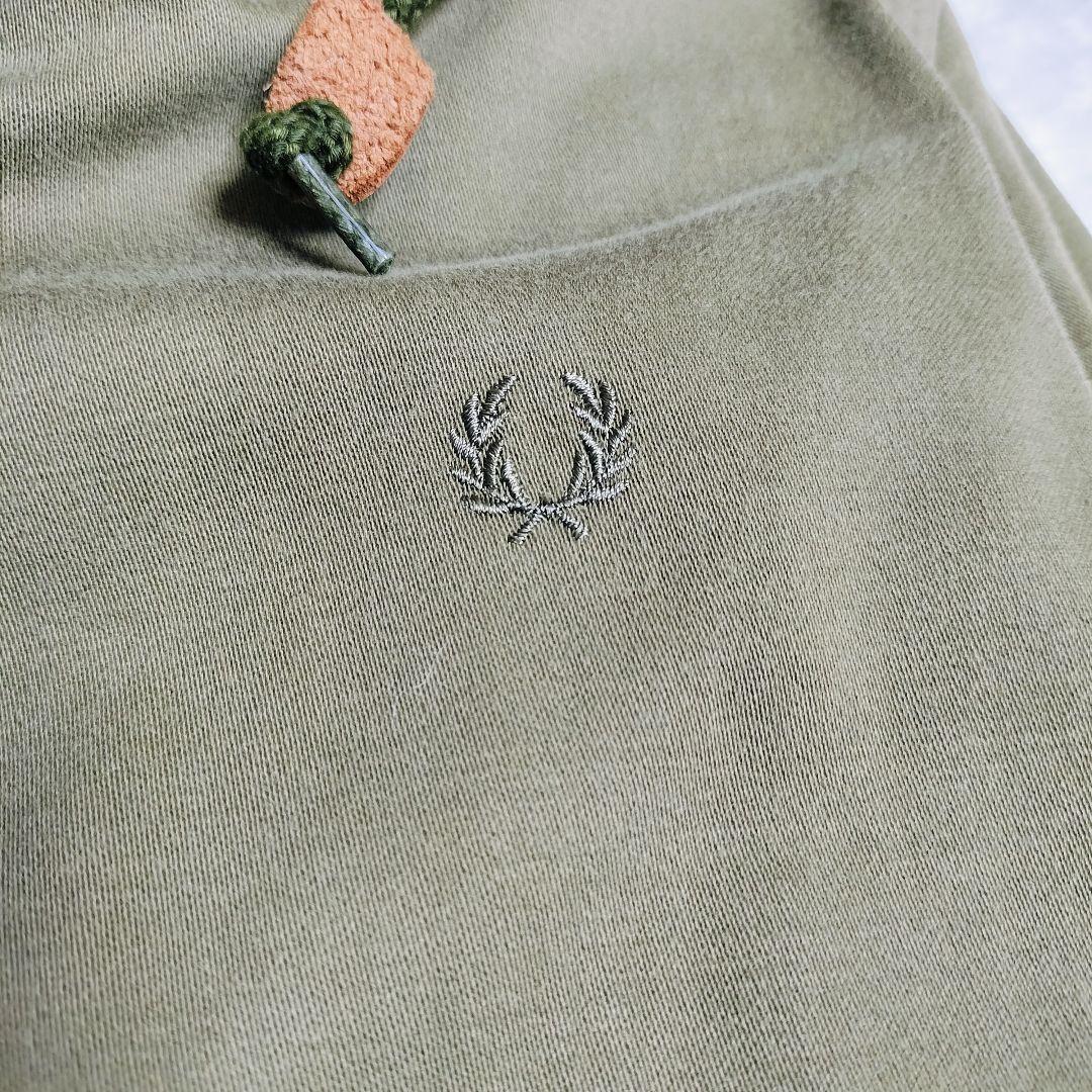 フレッドペリー モッズコート ライナー ストライプ 刺繍 カーキ 10 L