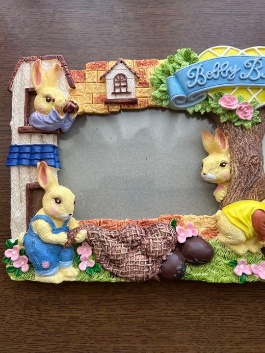 メルヘンシリーズ　うさぎ　フォトフレーム　アンティーク