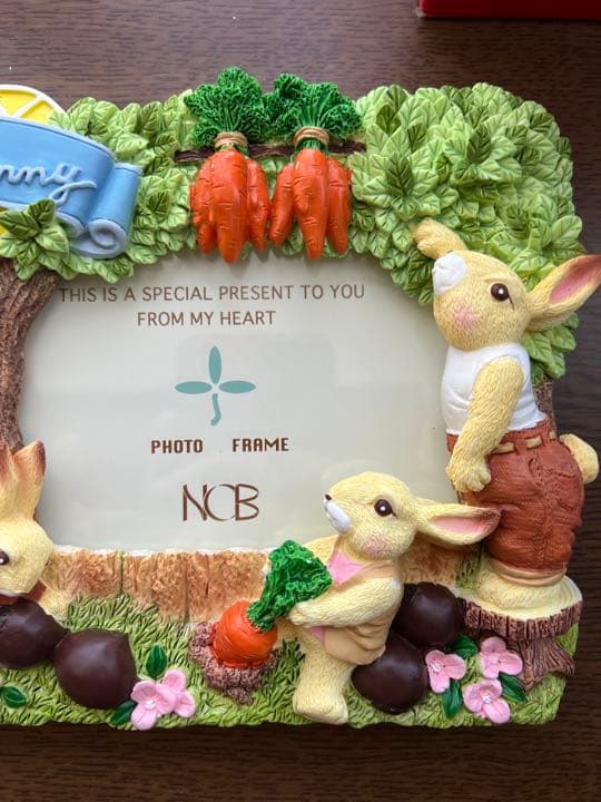 メルヘンシリーズ　うさぎ　フォトフレーム　アンティーク